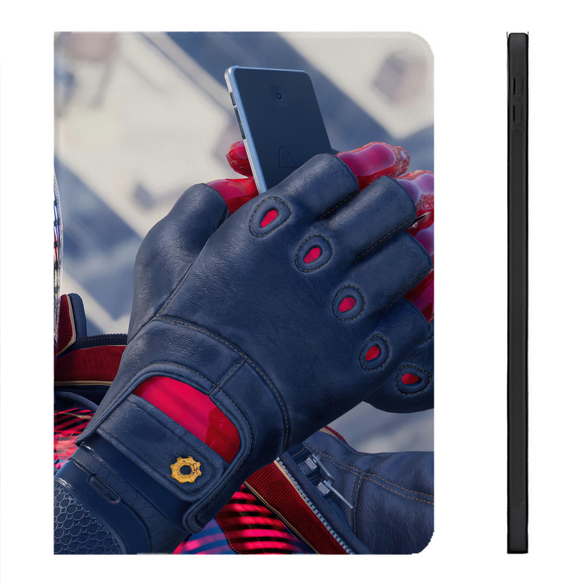 （画像用） Spider Man スパイダーマン IPadケース ペンホルダー付き ブックスタイルデザイン